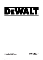 DeWalt DWE4377 Manual Del Usuario