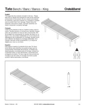 Crate&Barrel Tate Guia De Inicio Rapido