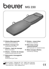 Beurer MG 230 Instrucciones Para El Uso
