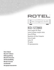 Rotel RCD-1572MKII Manual De Instrucciones