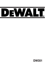 DeWalt DW351 Manual De Instrucciones