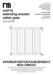 mothercare wall fix extending wooden safety gate Guia Del Usuario
