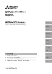 Mitsubishi Electric MXZ-5A100VA Manual De Instrucciones