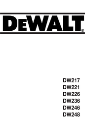 DeWalt DW248 Manual Del Usuario