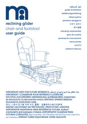 mothercare reclining glider Guia Del Usuario