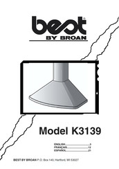 Broan Best K3139 Manual De Instrucciones