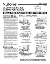 NuTone 757SNNT Manual De Instrucciones