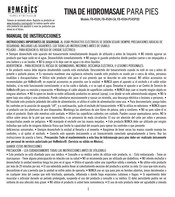 HoMedics BUBBLESPAELITE FB-450H Manual De Instrucciones