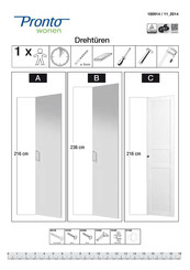 Pronto wonen Drehtüren Manual Del Usuario