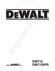 DeWalt DW713XPS Manual Del Usuario