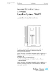 Endress+Hauser Liquiline System CA80FE Manual De Instrucciones Abreviado