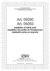 Gessi 09262 Manual De Instrucciones