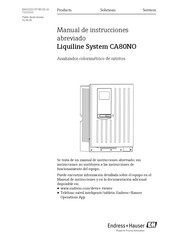 Endress+Hauser Liquiline System CA80NO Manual De Instrucciones Abreviado