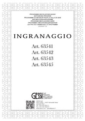 Gessi INGRANAGGIO 63545 Manual De Instrucciones