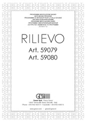 Gessi RILIEVO 59079 Manual De Instrucciones