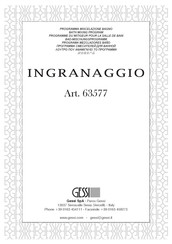 Gessi INGRANAGGIO 63577 Manual De Instrucciones