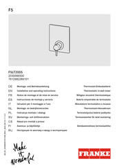 Franke F5LT2005 Instrucciones De Montaje Y Servicio