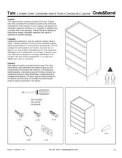 Crate&Barrel Tate Guia De Inicio Rapido