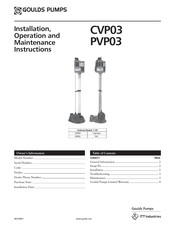 ITT Industries Goulds Pumps CVP03 Instrucciones De Instalación, Operación Y Mantenimiento