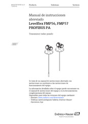 Endress+Hauser Levelflex FMP57 PROFIBUS PA Manual De Instrucciones Abreviado