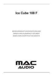 MAC Audio Ice Cube 108 F El Manual Del Propietario