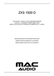MAC Audio ZXS 1500 D El Manual Del Propietario