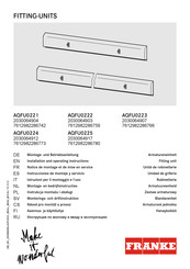 Franke AQFU0221 2030064904 Instrucciones De Montaje Y Servicio