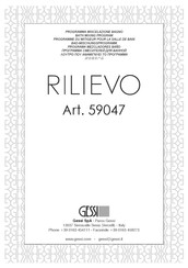 Gessi RILIEVO 59047 Manual De Instrucciones