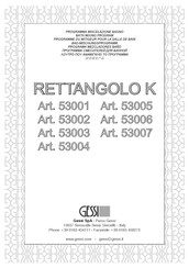 Gessi RETTANGOLO K 53003 Manual De Instrucciones