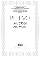 Gessi RILIEVO 59034 Manual De Instrucciones