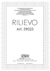 Gessi RILIEVO 59023 Manual De Instrucciones