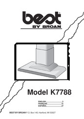 Broan Best K7788 Manual Del Usuario