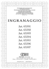 Gessi INGRANAGGIO 63507 Manual De Instrucciones