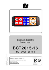 Federal Signal BCT2015-16 Manual Del Usuario