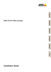 Axis P7216 Manual Del Usuario