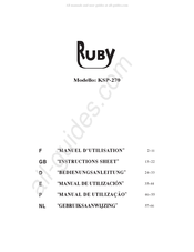 Ruby KSP-270 Manual De Utilización