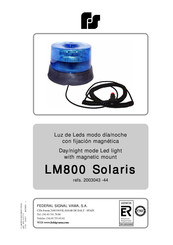 Federal Signal Solaris LM800 Manual Del Usuario