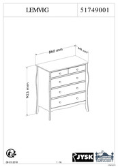 JYSK LEMVIG 51749001 Manual Del Usuario