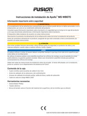 Fusion Apollo MS-WB670 Instrucciones De Instalación