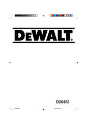 DeWalt D26453 Manual Del Usuario