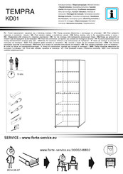 Forte TEMPRA KD01 Montaje De Instrucción