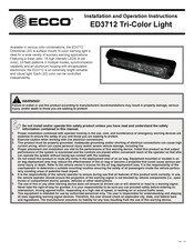 Ecco ED3712 Instrucciones De Instalación Y  Operación