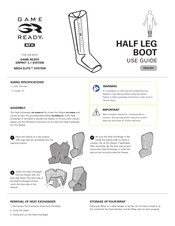 Game ready HALF LEG BOOT Manual Del Usuario