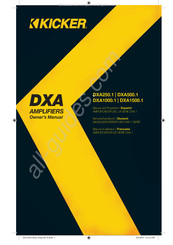 Kicker DXA1000.1 Manual Del Propietário