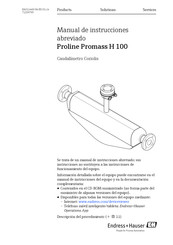 Endress+Hauser Proline Promag H 100 Manual De Instrucciones Abreviado
