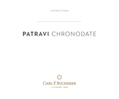 Carl F. Bucherer PATRAVI CHRONODATE Manual Del Usuario