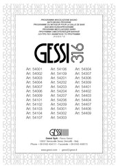 Gessi 316 54104 Manual De Instrucciones