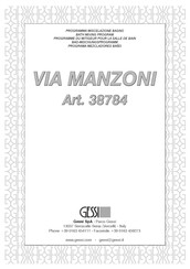 Gessi VIA MANZONI 38784 Manual De Instrucciones