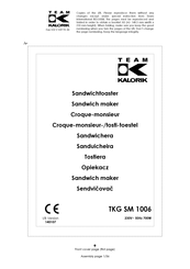 Team kalorik TKG SM 1006 Manual De Instrucciones