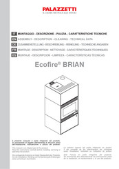 Palazzetti Ecofire BRIAN Montaje - Descripción - Limpieza - Características Técnicas